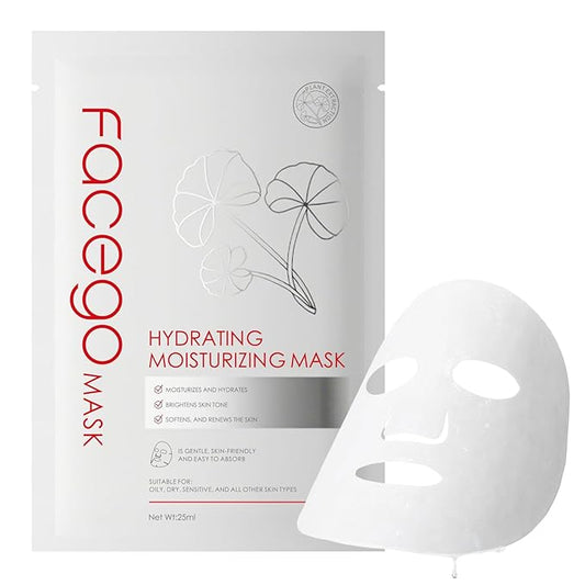 Collagen Face Mask - Hydrating & Moisturizing Sheet Mask with Natural Centella Asiatica for Soothing Skincare, Deeply Nourishing Dry Skin 1-Count