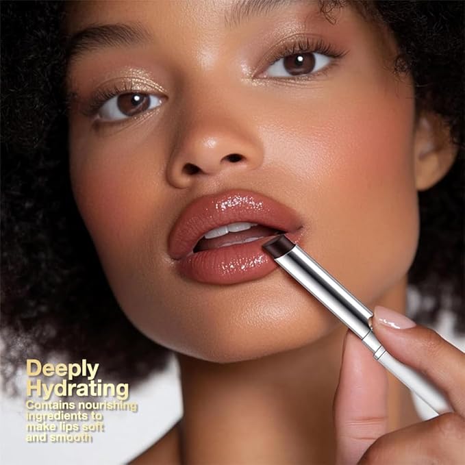 Honey Butter Lipstick Tinted Lip Balm, Shine Moisturizing Plumper Lipstick for Women, Natural Nourishing Hydrating Lip Gloss Stain for Dry Lips, Lightweight Lip Liner Care Makeup, Vegan - 2Pc Black