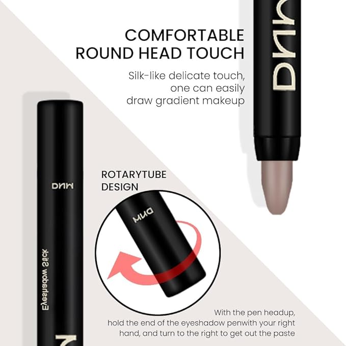 evpct 2Pcs Cream Eye Shadow Brightener Sticks Set for Eyes Waterproof, Ginger Matte Pencil Eye shadow Applicator Stick Pen Bulk Palette Makeup sombras en crema para ojos 29+29