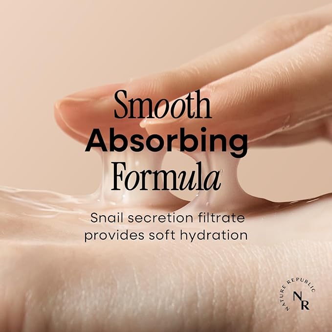 Nature Republic Snail Mucin Emulsion Cream Set - Korean Skincare, Hydrating with Niacinamide, Face Moisturizer, Moisturizing Skin Care, Glow, Mucus