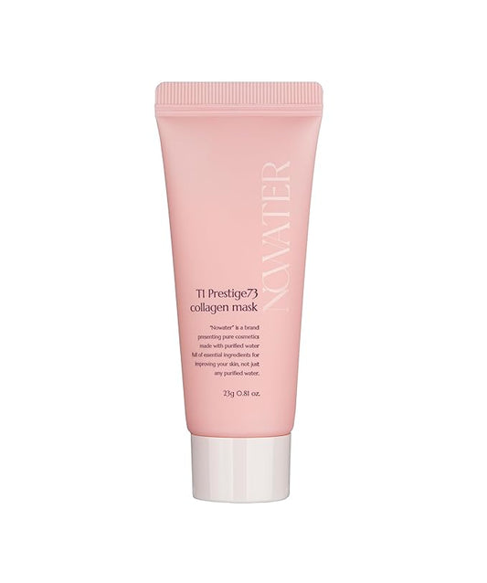 NOWATER Collagen Wrapping Mask - Travel Size, Elasticity Improving, Hydrating, Firming - Hydrolyzed Collagen & Peptide, Glass Skin Peel Off Mask, Korean Skincare for Face, Travel Size (0.81 fl.oz)