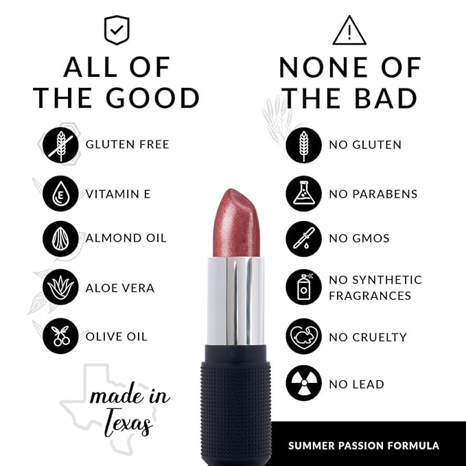 Red Apple Lipstick Berry Blast Plum Lipstick for Women - Vegan Gluten Free Natural Makeup, Semi-Sheer Hydrating Lip Stick - Organic Lip Gloss with Aloe & Almond Oil