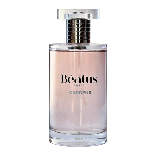 Beatus Paris Gardens - Luxury Perfume for Women - Eau de Parfum - Long-Lasting Fragrance with Notes of Spicy Rose, Jasmine, Sandalwood & Patchouli Scent - All Day Wear - Travel Size EDP Spray - 3.4 oz