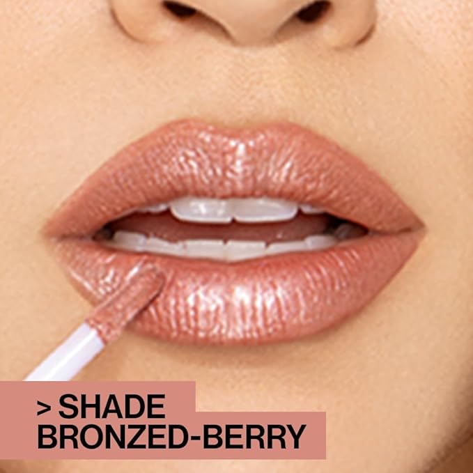 wet n wild MegaSlicks Lip Gloss, Ultra-Glossy, Vitamin-E Enriched, Ultra-Gloss High Shine Moisturizing, Cruelty-Free & Vegan - Champagne Please