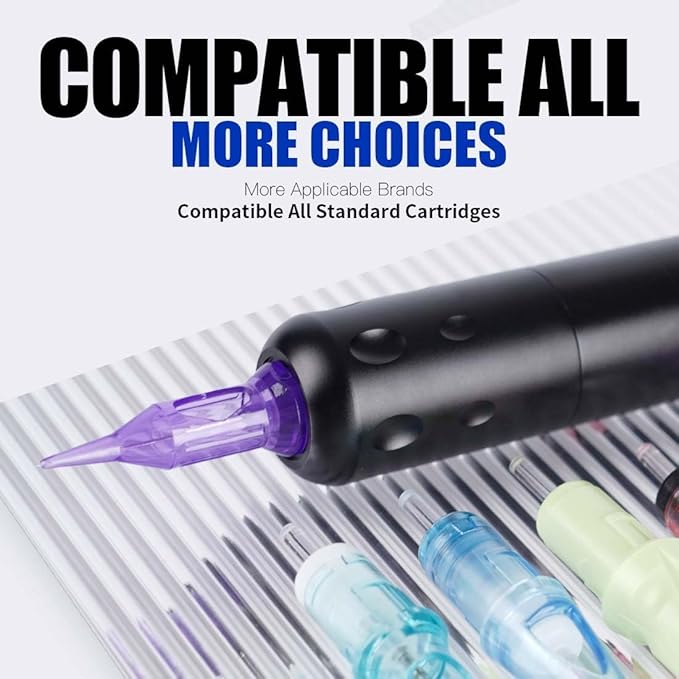 Dragonhawk Tattoo Kit S9 Tattoo Gun Machine Kit Complete Beginner Tattoo Kit Coreless Motor 20Pcs Pro Cartridges Needles