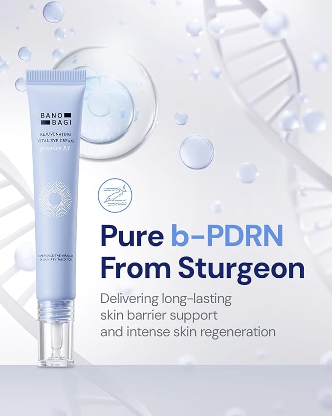Banobagi PDRN Eye Cream – Under Eye Cream for Puffiness and Bags, Korean Skin Care with Centella, Panthenol & b-PDRN | Firming & Hydrating, Fragrance-Free, 0.5 fl oz