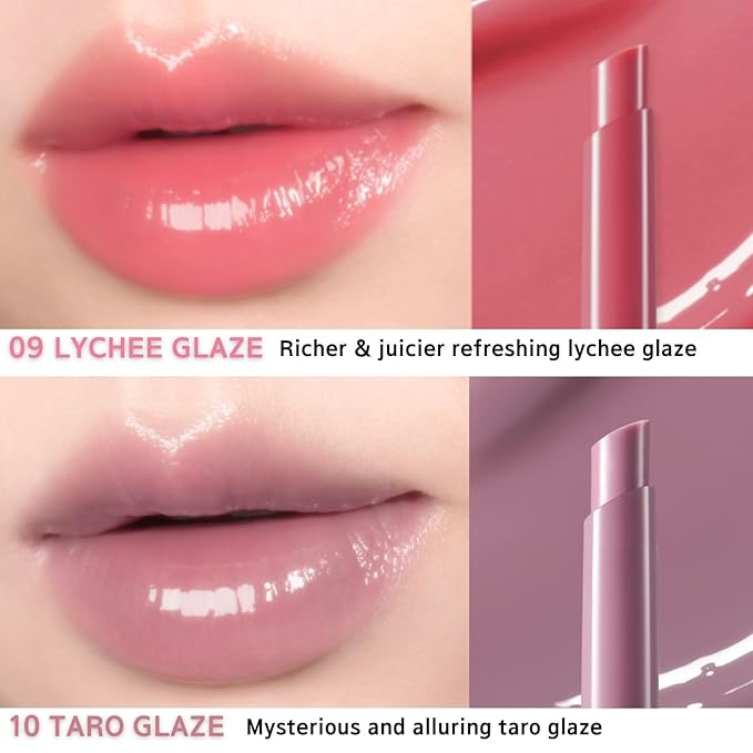BBIA Over Glaze Stick - Lip Plumping Gloss Melting Balm Lipstick, Intensive Volume Up, High Shine & Glossy, Ultra Watery Moisturizing & Volumizing, Glowy Texture, Korean Lip Makeup (09 LYCHEE GLAZE)