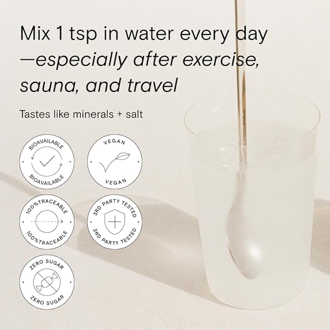 Moon Juice - Mini Dew Electrolytes Powder - Naked (Unflavored), 30 Servings - 2in1 Electrolytes & Minerals - Hydration Powder - Magnesium, Calcium, Potassium & Pink Salt - Sugar Free, Vegan, Non GMO