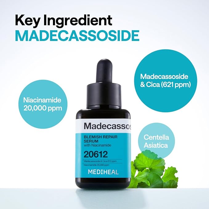 Mediheal Madecassoside Repair Serum 1.35 fl.oz - Blemish Care, Fades Pigmentation & Skin Soothing & Hydration - with Centella Asiatica, Niacinamide