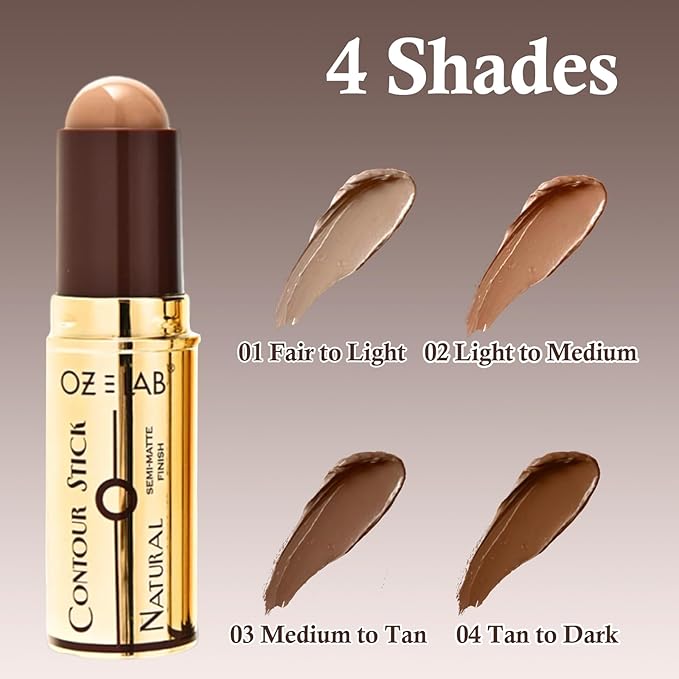 Beauty Shape of You Contour Stick – Multi-Use Creamy Formula for Contouring and Eyeshadow – Available in 4 Shades (01 - Fair To Light, 8G / O.28 FL.OZ（pack of 1）)