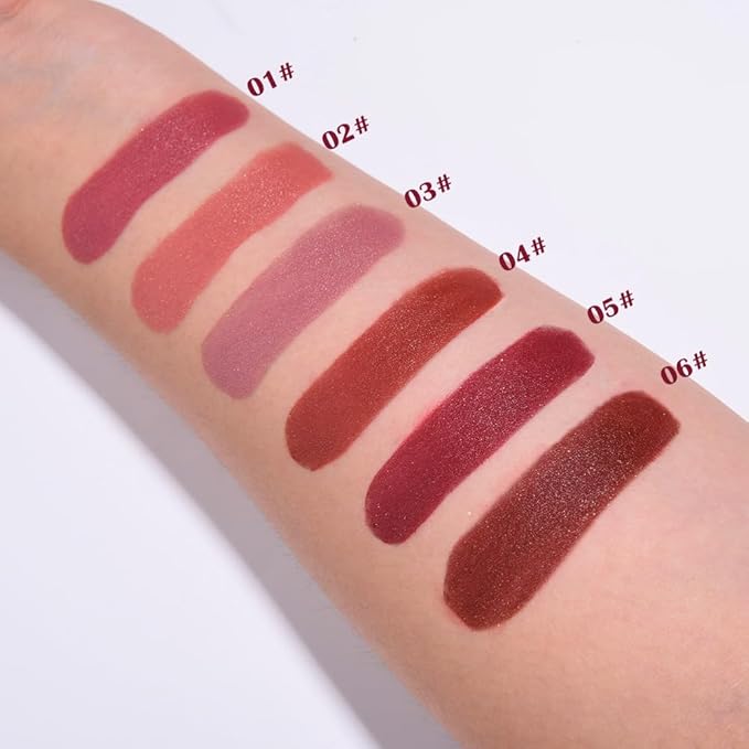 Nude Metallic Lipstick for Women,Lightweight Shimmer Frosted Lipstick,Glitter Lip Gloss Stain Long Lasting Waterproof Smudge Proof 24 Hour Full Coverage Lip Makeup,Vegan