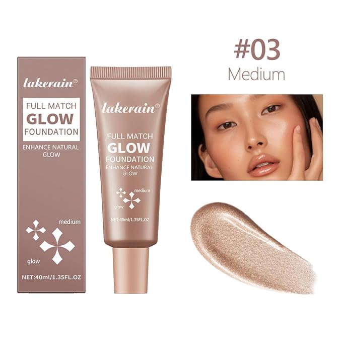Natural Glow Illuminator Glotion - Glowing, Moisturizing, Lightweight Base, Multi-Purpose - Hydrating & Illuminating Makeup Highlighter for Radiant, Sun-Kissed Look (#3 Medium, 1.35 Fl Oz (Pack of 1))