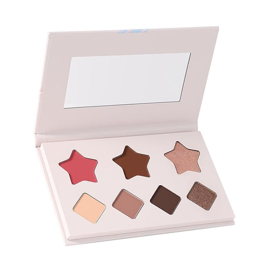 VIOLA HOUSE All In One Face Palette,Velvety-Smooth Buildable & Blendable Formulas,Bronzer,Eye shadow,Highlight 8.5g (Dark)