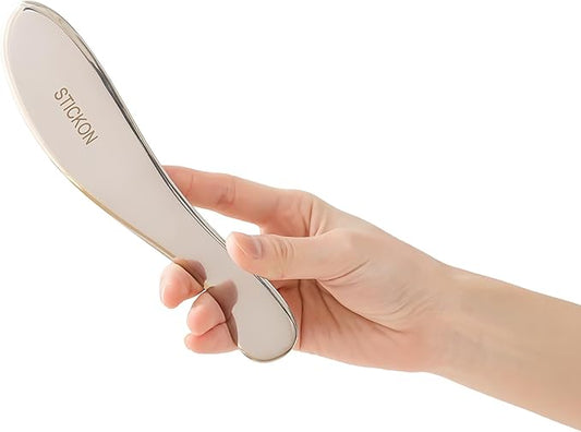 STICKON Gua Sha Massage Scraper Tool Stainless Steel GuaSha Scraping Massage Tools IASTM Tools Great Soft Tissue Mobilization Tool(STICKON-52)