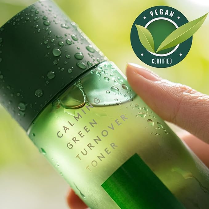 LAPALETTE Calming Green Turnover Toner | Green Tea | Hydrating & Moisturizing | Gentle Peeling with Natural Aha, Bha & PHA Ingredients | Korean Skincare 6.75fl.oz