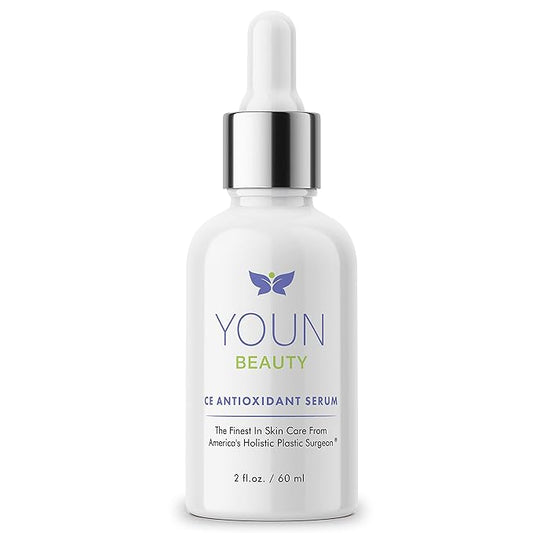YOUN Beauty 20% Vitamin C Face Serum with Hyaluronic Acid, Ferulic Acid & Vitamin E by Holistic Plastic Surgeon Dr. Anthony Youn | Antioxidant Serum for Face for Skin Hydration, 60 ml