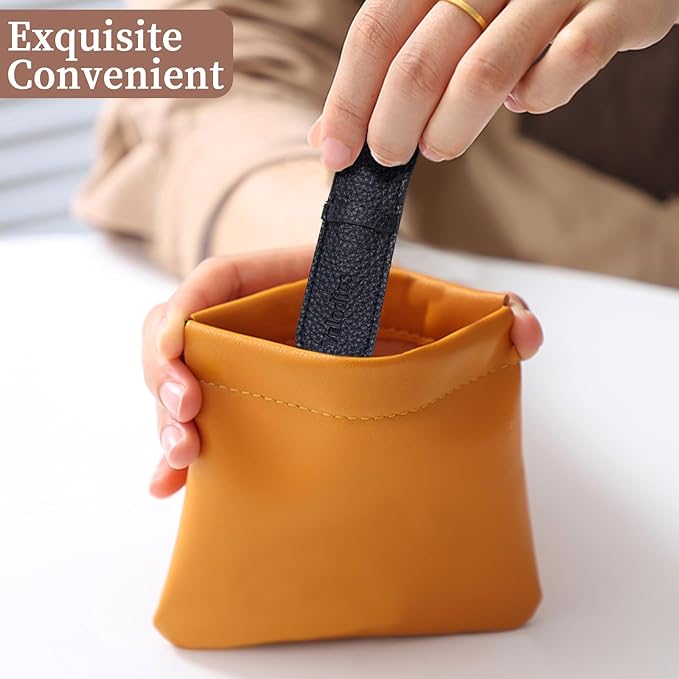 Precision Stainless Steel Tweezer for Eyebrows, Facial Hair and Fine Hairs Removal, Slant Tip Eyebrows Tweezers with Leather Case (Rose Gold)