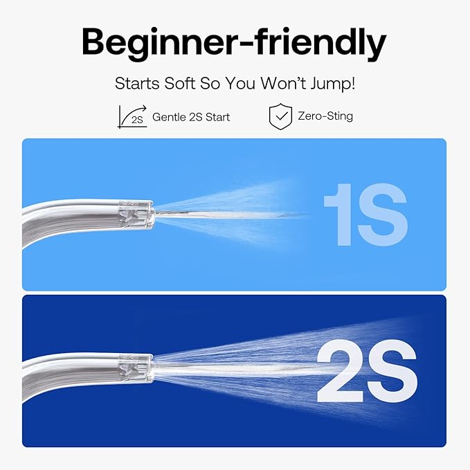 Bitvae Water Dental Flosser for Teeth, Cordless Water Teeth Cleaner Picks, 3 Modes 5 Intensities, IPX7 Waterproof, Rechargeable Water Dental Picks for Cleaning - Black