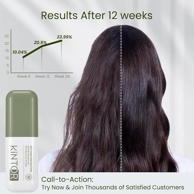 0.5% KX-826 DHT Blocker Hair Thickening Growth Products，Plant-Based Extract Essence Anti-Hair Loss Solution,Hair Spray,3 Days Oil Control 1-2 Weeks Hair Loss Reduction 3-6 Months New Hair Visible