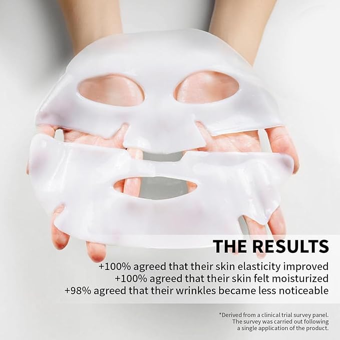 4pack Deep Collagen Overnight Mask ——Bio-collagen Real Deep Face Mask,Korean Skin Care,Facial Hydrogel Sheet Masks Collagen for Glass Skin,Elasticity, Firming, and Moisturizing