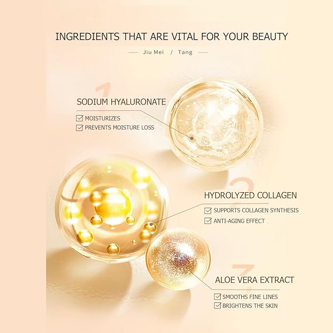 Collagen Six Peptide Dissolve Striation Three Color Eye Cream Eye Bags Hydrating Face Skin 60g / 2.03fl.oz