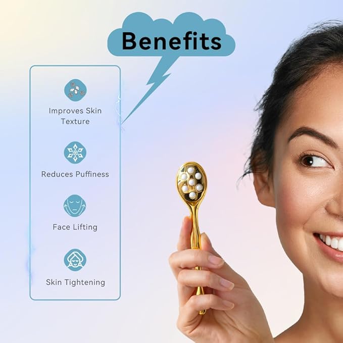 3-in-1 Face Roller for Women – Cryo Sticks for Puffiness, Skin Tightening & Face Lifting, Facial Roller with Cream Spatula, Travel-Friendly Design