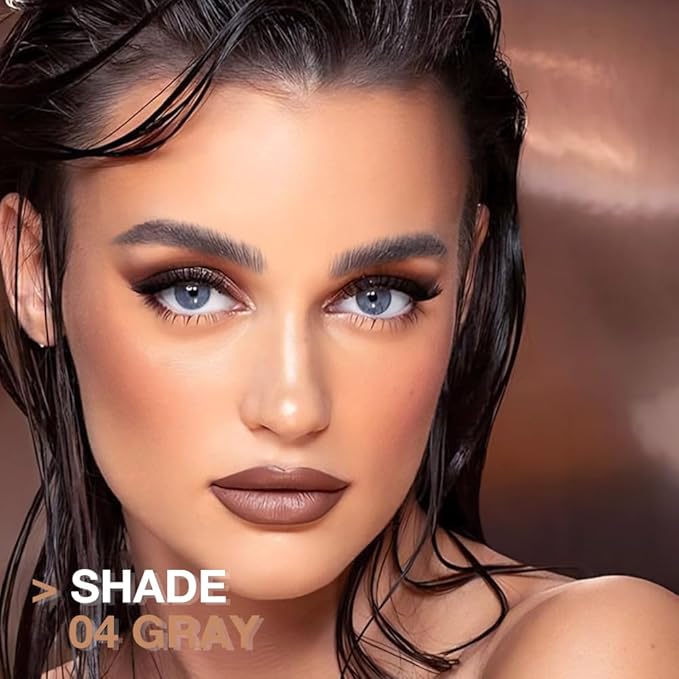 12 Pcs Ultimate Eyebrow Retractable Definer Pencils,Dual-Sided Natural Soft Textured Eyebrow Pencil, for Daily Look Eyebrow Makeup,Brow Brush,Fine Tip (12Pcs-Grey-Retractable Triangle)