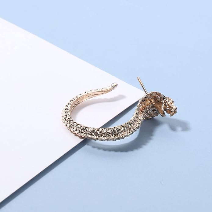 Vintage Snake Studs Earrings Gold Snake Dangle Earrings Animal Serpent Earrings Punk Cool Snake Earrings Jewelry for Women Girls Gifts