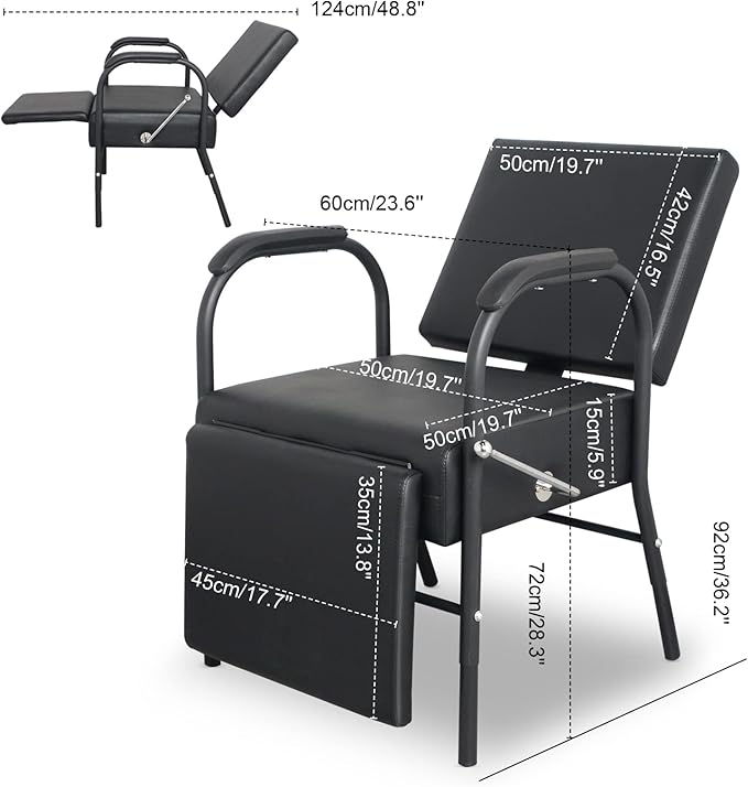 Reclining Salon Chair Barber Chair Styling Chair for Hair Stylist Salon Spa Beauty Equipment