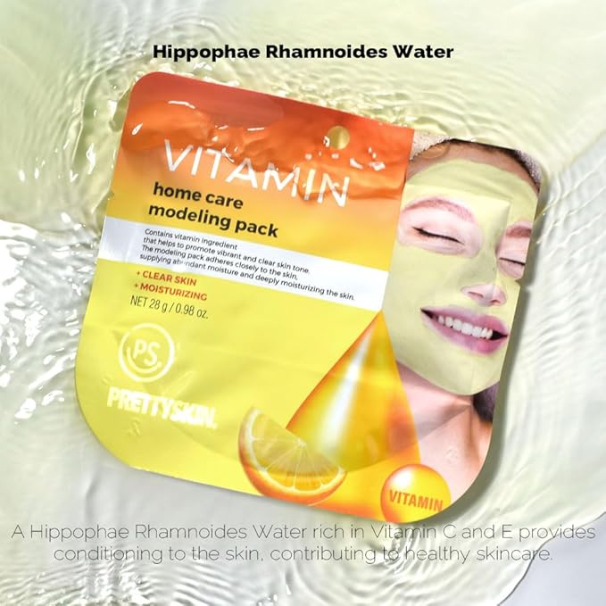 PRETTYSKIN Korean Modeling Mask Pack with Spatula (Pack of 2) (Vitamin)