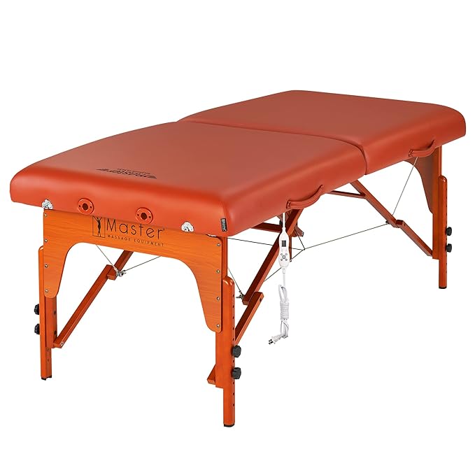 Master Massage 31" Santana Therma Top Portable Massage Table Package (Built in Heating Pads)- Esthetician Bed- Folding Massage Table with Heated Top