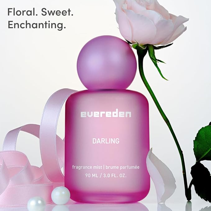 Evereden Fragrance Hair and Body Mist - Darling: Clean and Vegan Collectible Hair and Body Spray for Teen Girls - Amplify Your Self Expression with Iconic Scents in Aesthetic Bottles