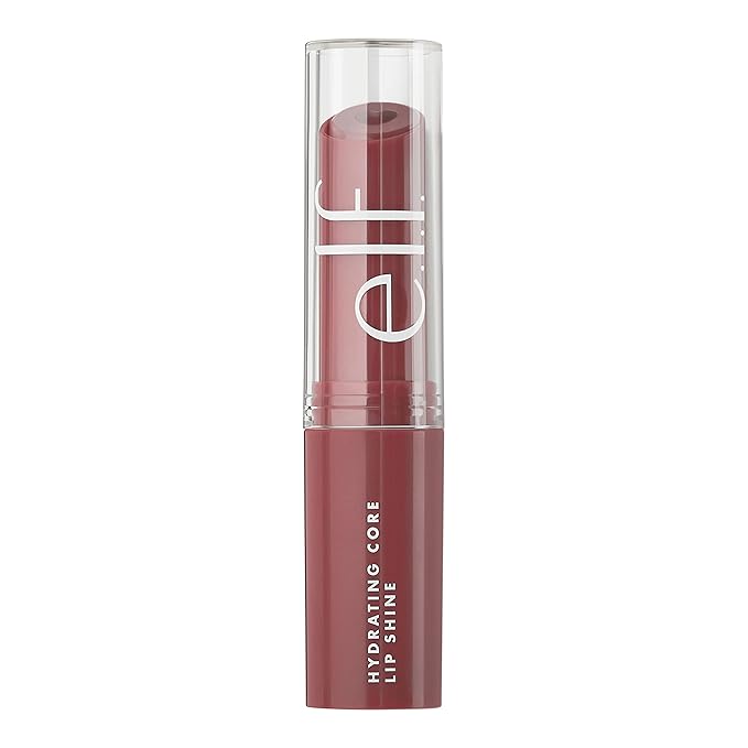 e.l.f. Hydrating Core Lip Shine, Lip Balm For A Sheer Tint Of Color & Soft Shine, Made With Nourishing Vitamin E, Vegan & Cruelty-Free, Happy