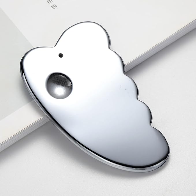 HOTACE Terahertz Energy Stone Gua Sha Scraper Tools Lymphatic Drainage Massager Facial Beauty Tools-Horn Shape