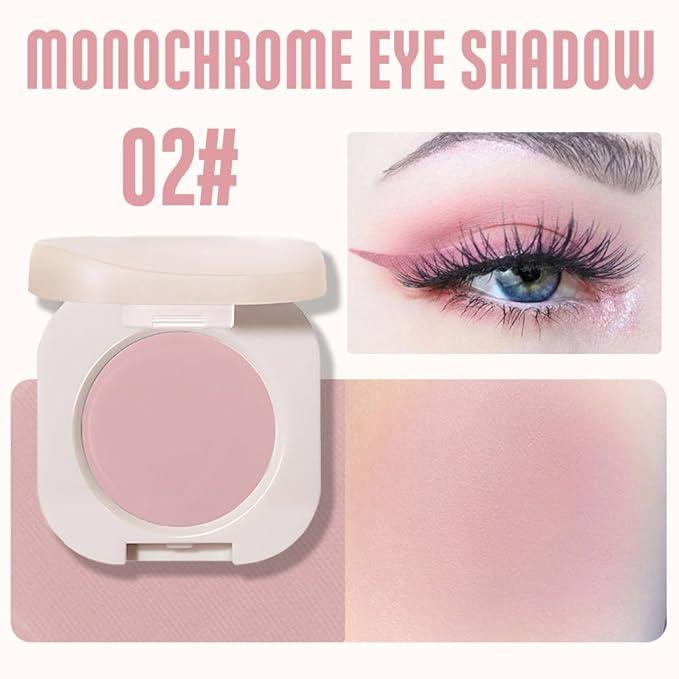 Single Nude Pink Matte Eyeshadow,Bright Intense Monochrome Eye Shadow,Apply Makeup Easily,Matte Pressed Powder Single Eyeshadow,24 Hour Eye Makeup Longwear Waterproof