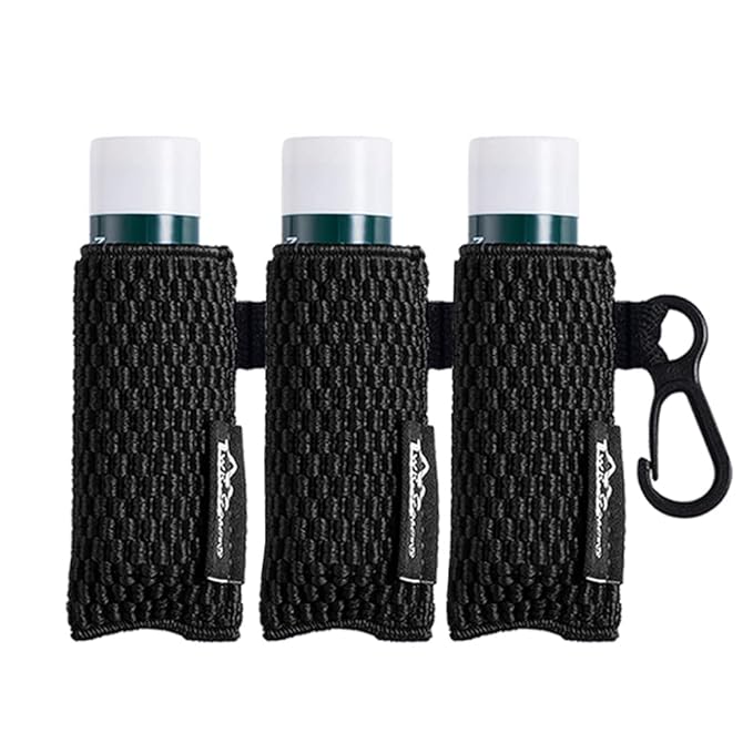 WKieason Lip Balm Sleeves Holder Keychain 3pcs Clip on Chapstick Keychain Holder Pouch Tight-Knit Elastic Lipstick Key Chain Holder (Black)