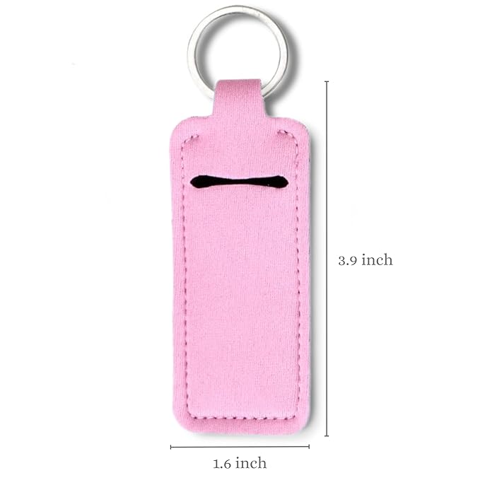 Peaches and Cream Chapstick 3-Pack. Includes Bonus Lip Balm Holder Keychain (Pink). Limited Edition Flavor from the Chapstick I Love Summer Collection, Unique Gift Bundle from