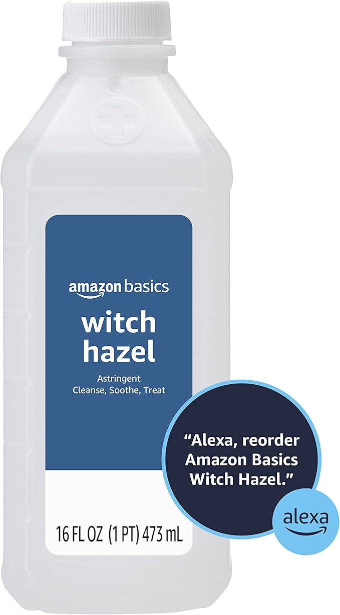 Amazon Basics Witch Hazel USP Astringent, Unscented, 16 Fluid Ounces (Previously Solimo)