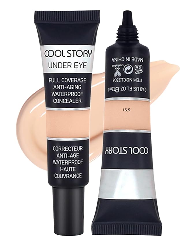 2 PCS Under Eye Concealer Full Coverage, Waterp