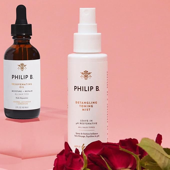 PHILIP B Detangling Toning Mist pH Restorative 2 oz. (60 ml) | Un-Tease Tangles, Leaves Hair Glossy, Smooth and Frizz-Free