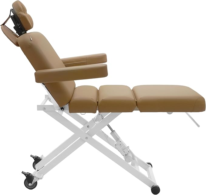 SKINACT Cleo Electric Spa Treatment Table, Facial Massage Bed ADA Compliant (Mocha)