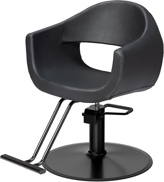 OmySalon Barber Chairs for Barbershop Styling Chair, Salon Chair for Hair Stylist, Heavy Duty Hydraulic Pump, 360°Swivel with Footrest, Hairdressing Home Beauty Spa Equipment