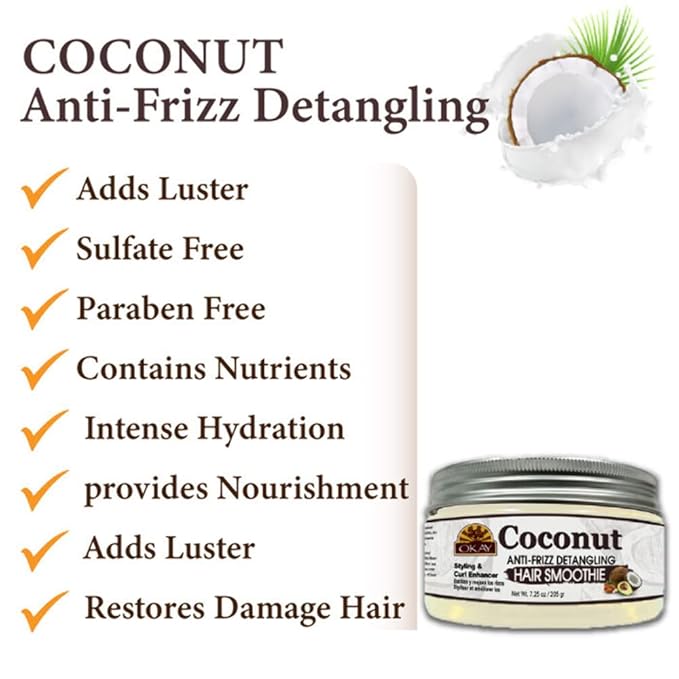 Okay coconut anti frizz detangling