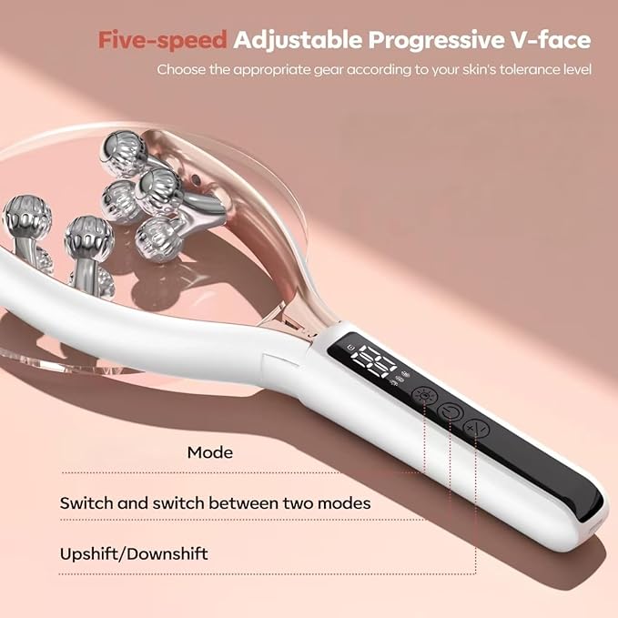 Doge&Vollar Face Massager Tool Wireless, Shaper & Slimmer Device - Lifting & Firming, Reduces Fine Lines, Rechargeable for Home & Travel Use