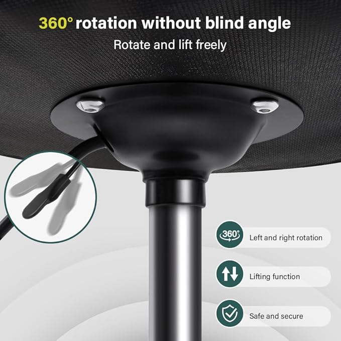 Classic Swivel Stool with Wheel for Salon Work Home SPA Shop Height-Adjustable and Cost-Effective Rolling Stool Chair Small (Green)