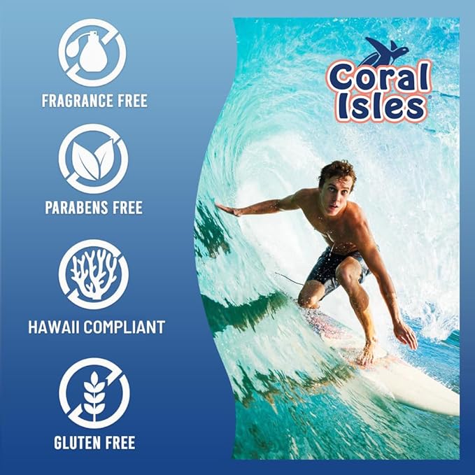 Coral Isles by Rocky Mountain Sunscreen | SPF 50 Spray | Broad Spectrum UVA/UVB Protection | Hawaii Reef-Safe Act Compliant | Oxybenzone & Octinoxate Free | Water Resistant 80 Min. | 16 Fl Oz