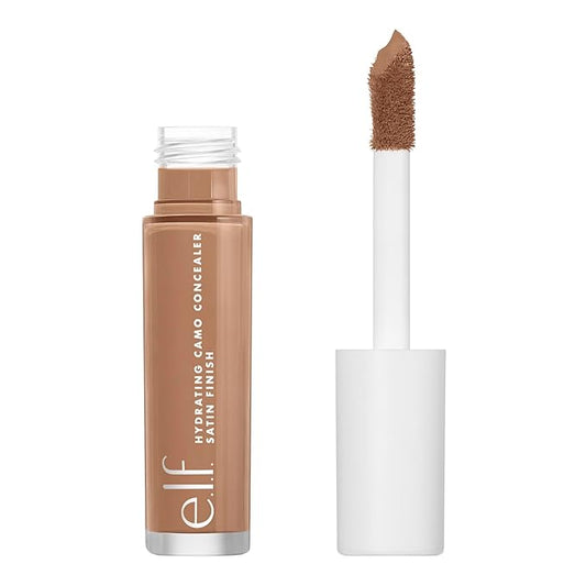 e.l.f. Hydrating Camo Concealer, Covers Blemishes & Under-Eye Circles, Full-Coverage & Delivers A Satin Finish, Vegan & Cruelty-Free, Tan Latte