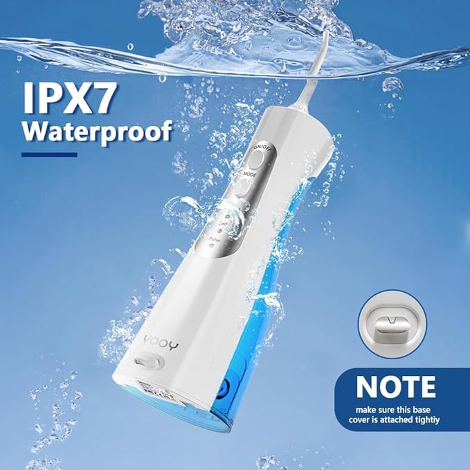 Water Dental Flosser Teeth Portable Cordless Oral Irrigator Gums Braces Orthodontic Care Irrigation Cleaner Electric Waterflosser Flossing for Teeth Cleaning Rechargeable for Home Travel