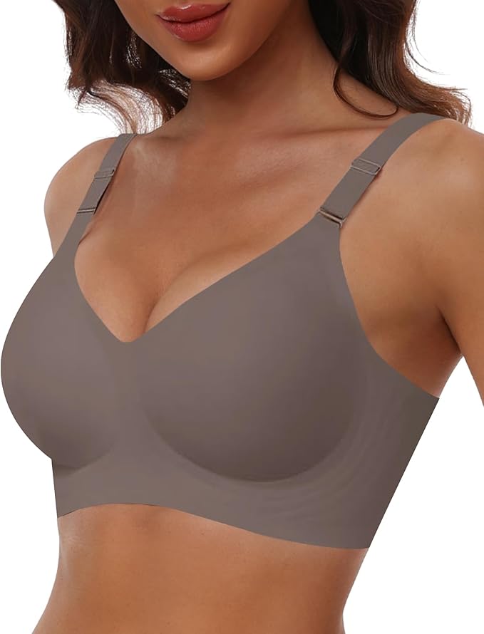 HORISUN Comfortable Seamless Full Coverage Bra for Women Wireless Bras with Soft Support Regular and Plus Size