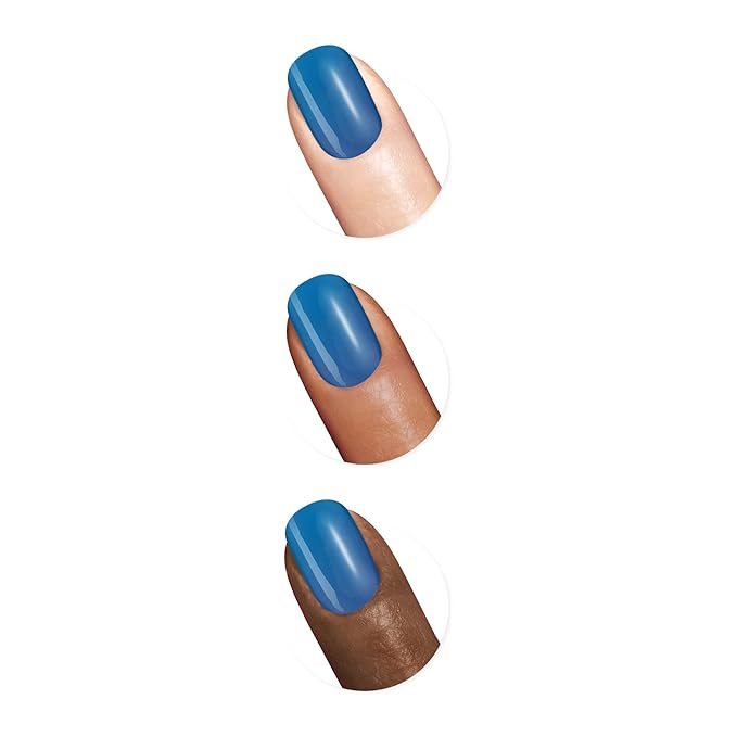 Sally Hansen Miracle Gel™, Travel Seekers Blues Cruise, Long Lasting, Gel-Like Formula, No UV Lamp Needed, Blue Nail Polish